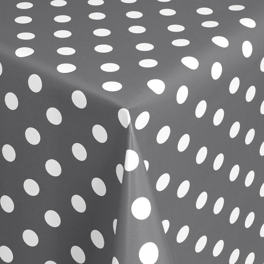Wachstuch Rollenware Meterware Wachstuchrolle Punkte Polka Dots grau