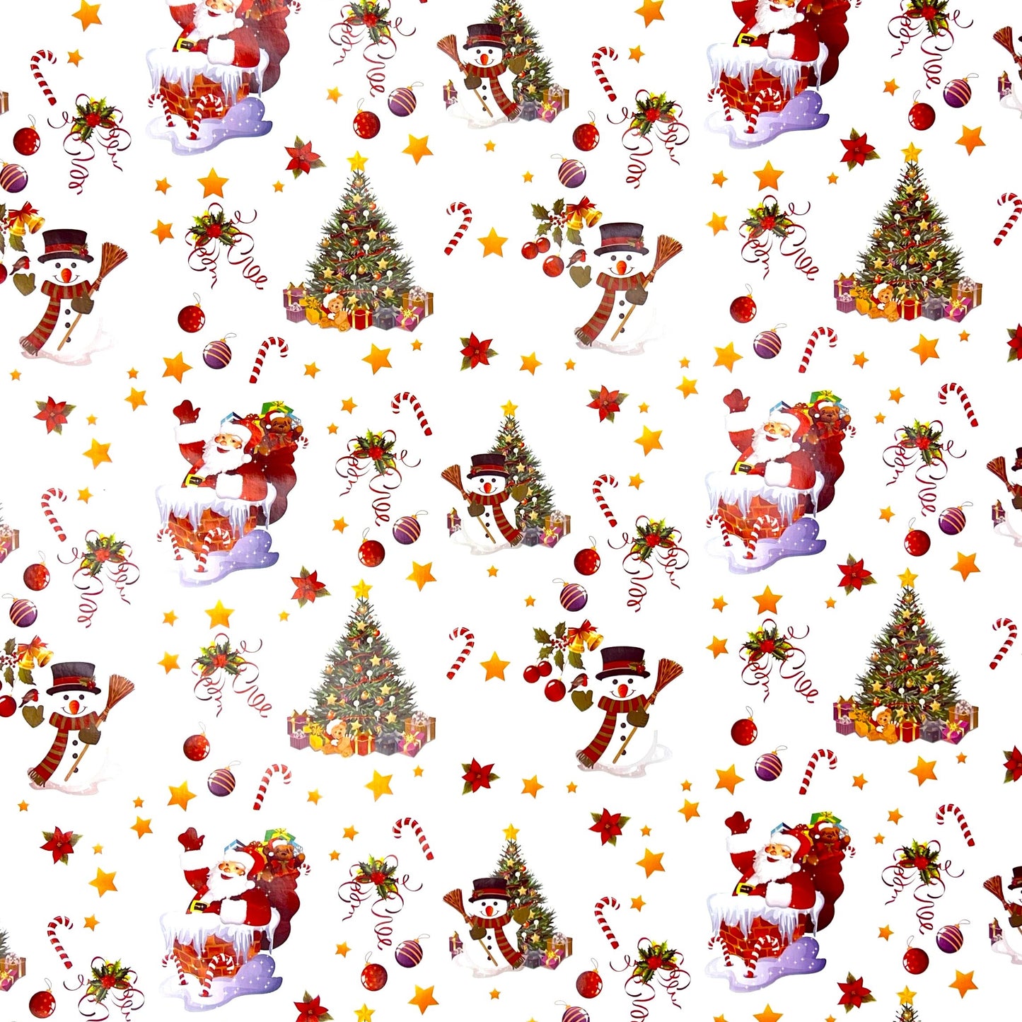 KEVKUS Wachstuch Tischdecke Weihnachten 01188-04 Schneemann Weihnachtsmann weiß eckig rund oval