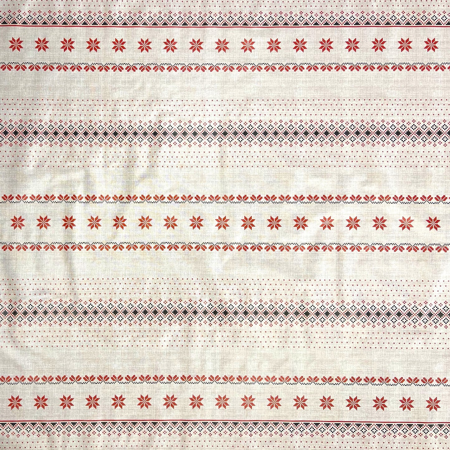 KEVKUS Wachstuch Tischdecke Weihnachten 01542-01 Bordürenmuster eckig rund oval