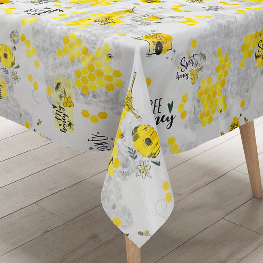 Wachstuch Tischdecke Bienen Honig