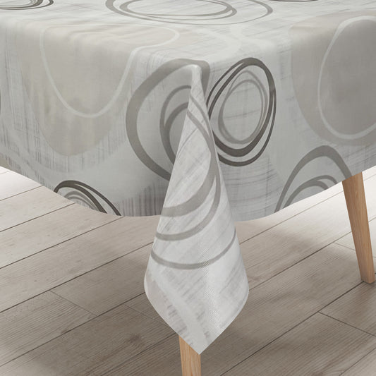 Wachstuch Tischdecke Kreise Linien modern