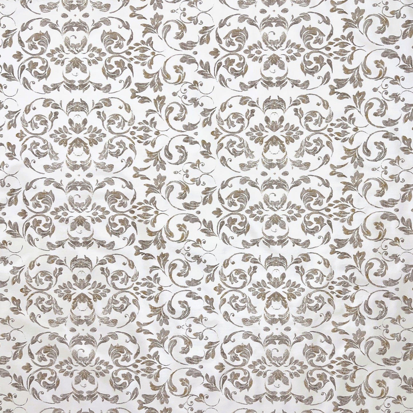 Wachstuch Tischdecke B4014-01 barocke Linien gold silber auf weiss eckig rund oval