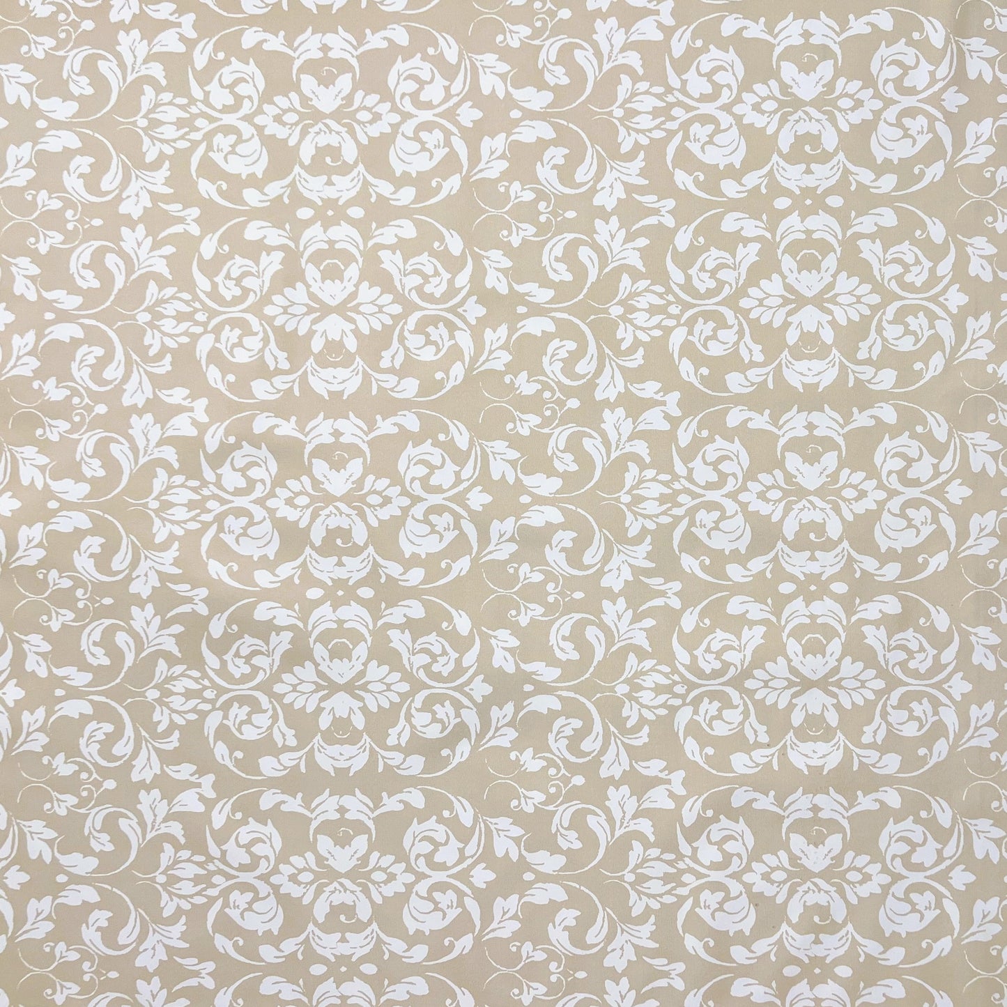 abwaschbare Wachstuch Tischdecke eckig rund oval Barock Ornamente Linien beige creme