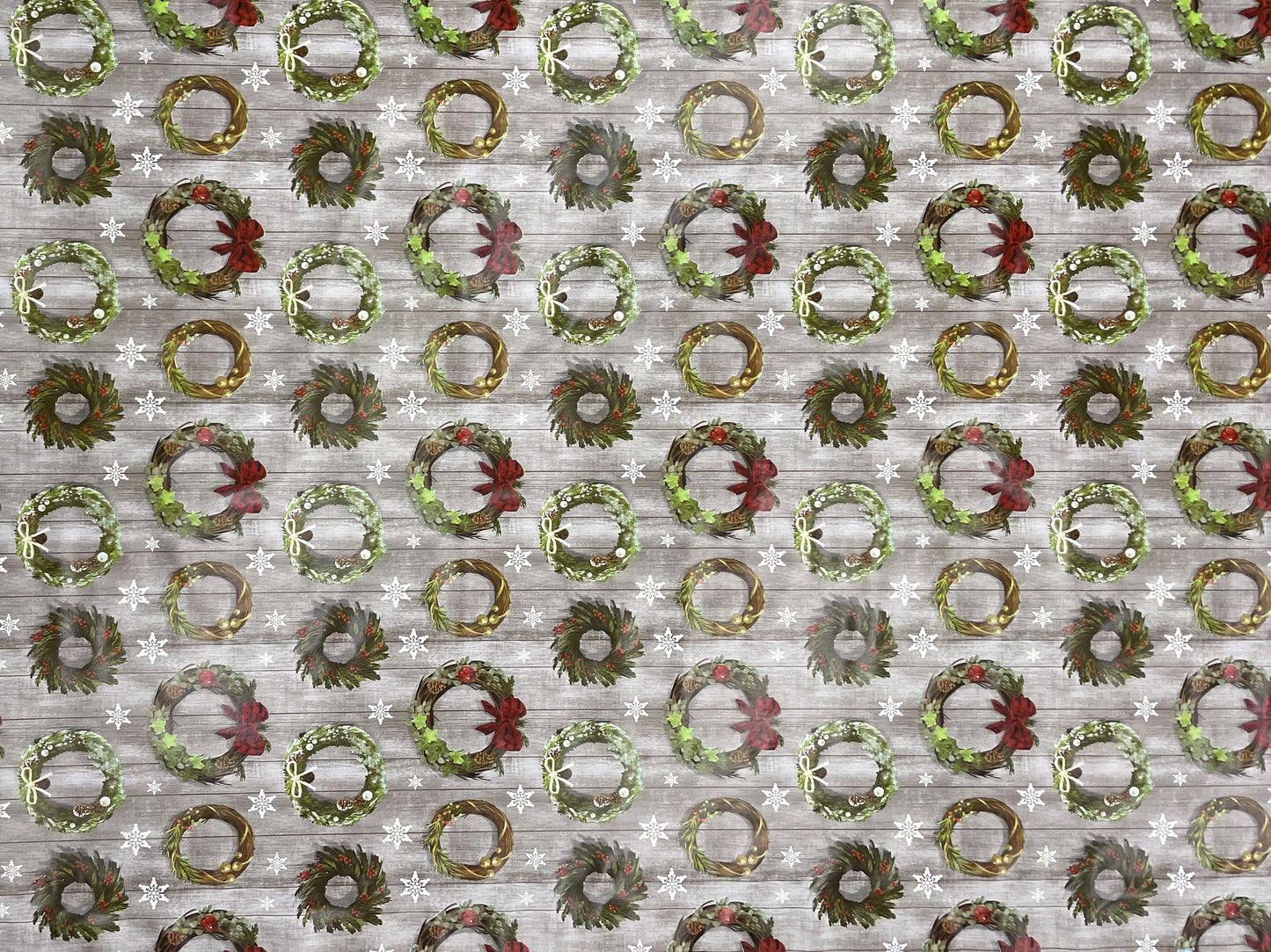 KEVKUS nappe toile cirée Noël B5041-01 couronne de Noël en bois étoile carrée ronde ovale