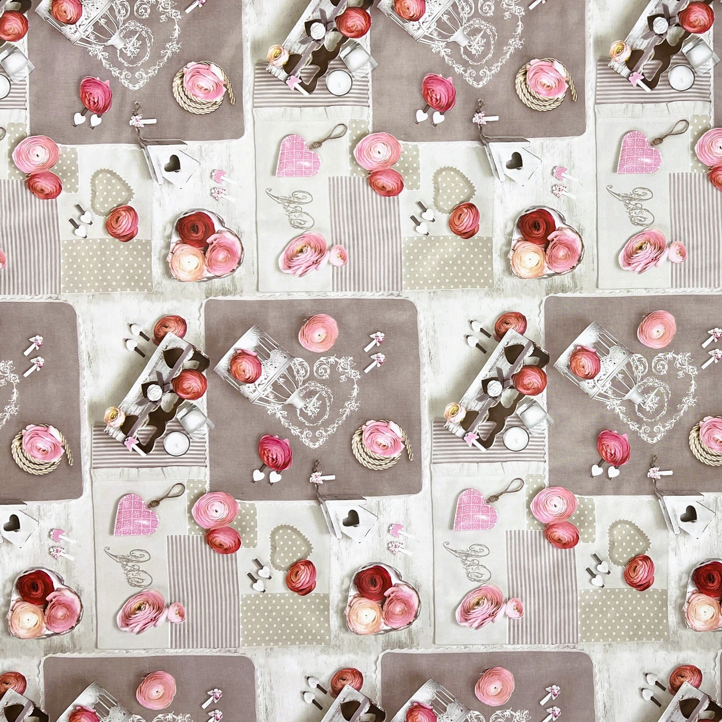 wachstuchshop24 abwaschbare Tischdecke Wachstuch eckig rund oval Rosen Blumen