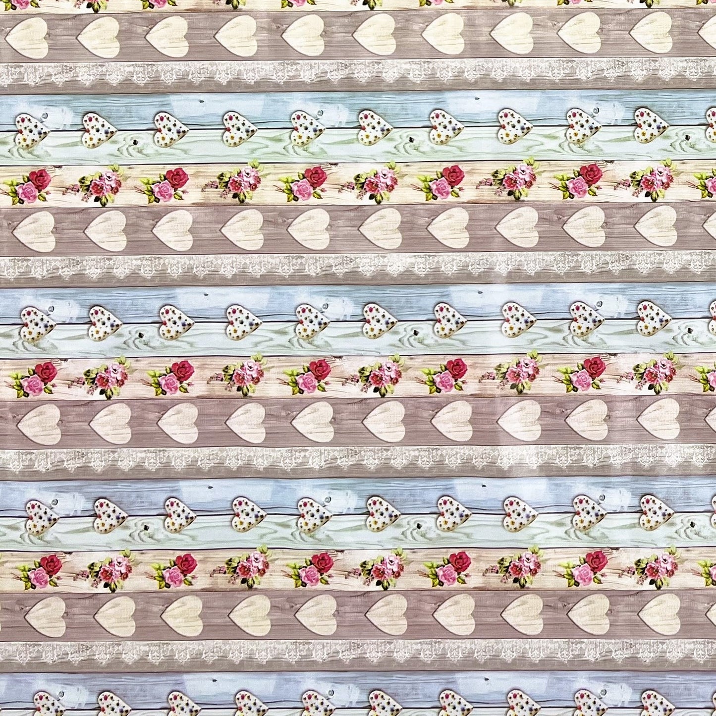Oilcloth tablecloth B9066-01 wooden hearts alpine hut square round oval
