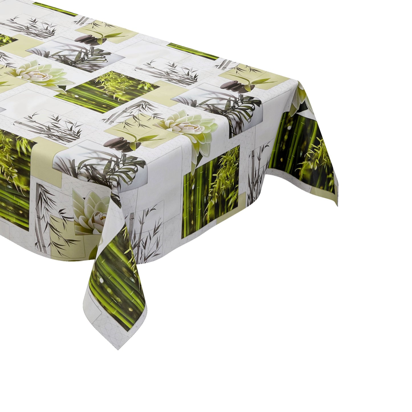 Wachstuch Tischdecke BU40 Zen Steine Bambus Physio eckig rund oval