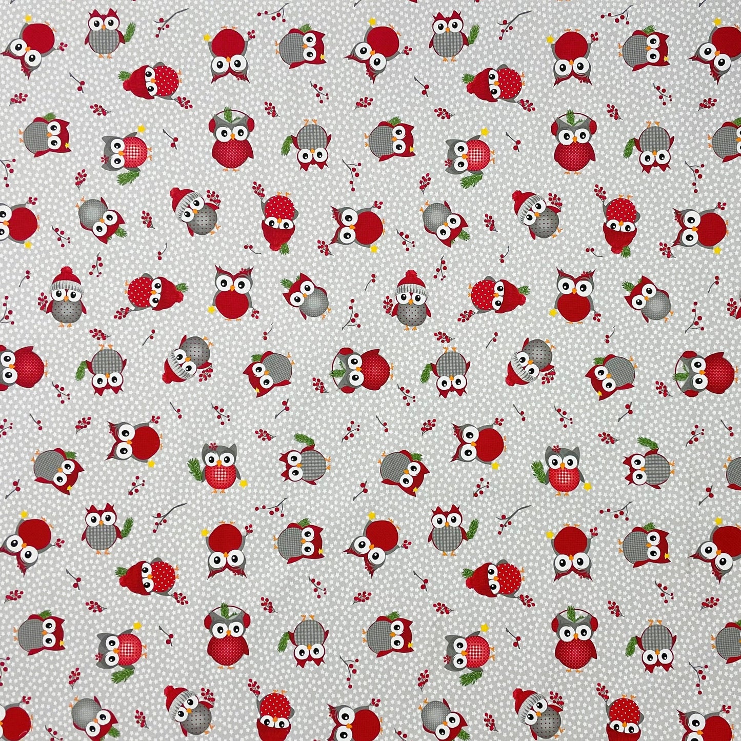 textile Tischdecke Baumwolle Eule Weihnachten Tannenzweig Sterne grau eckig rund oval kaufenWeihnachten X-Mas Eule textile Tischdecke