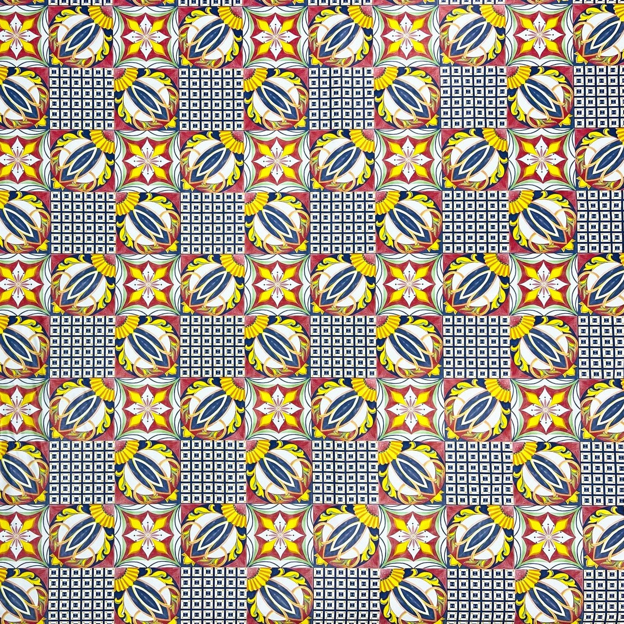 abwaschbare Wachstuchtischdecke pvc eckig rund oval fliesen mosaik kaufen wachstuchshop24 kevkus