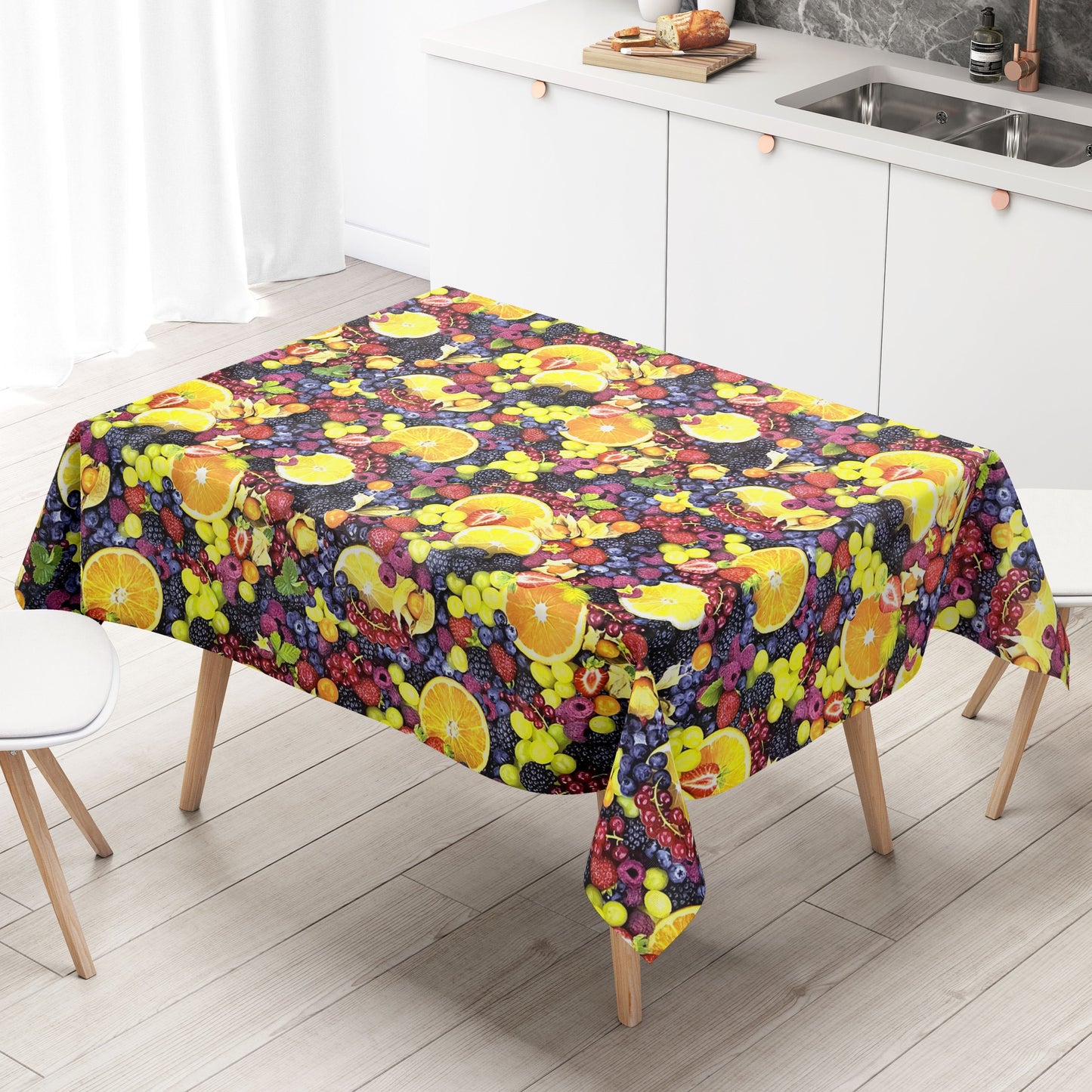 Wachstuch Tischdecke C320 Obst Früchte eckig rund oval