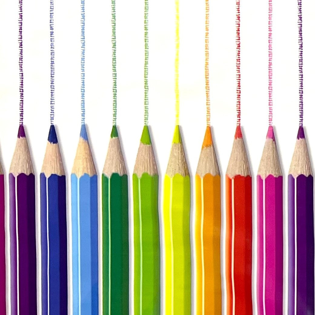 Wachstuch Tischdecke D220 Buntstifte Schule Kindermotiv eckig rund oval