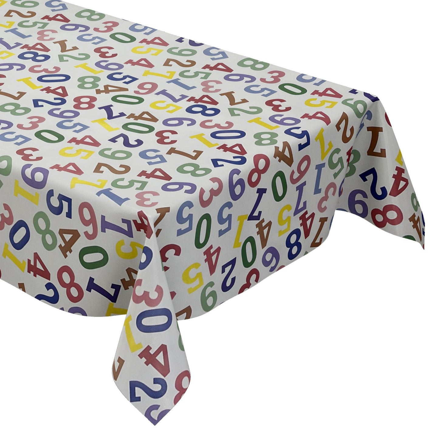 Oilcloth tablecloth K-BE4204 numbers children's motif school square round oval