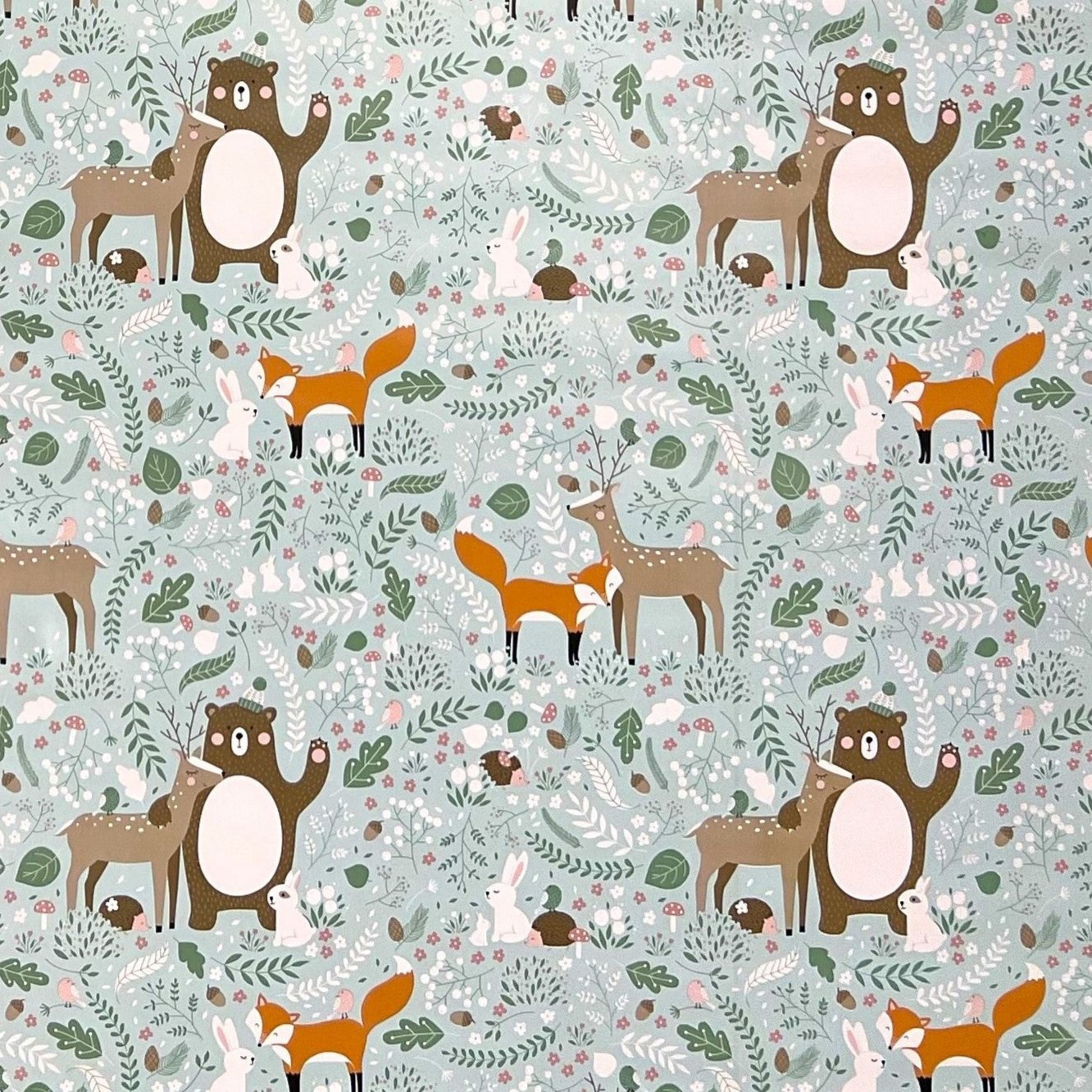 Wachstuch Tischdecke K150133 Kindermotiv Fuchs Reh Bär Märchen eckig rund oval