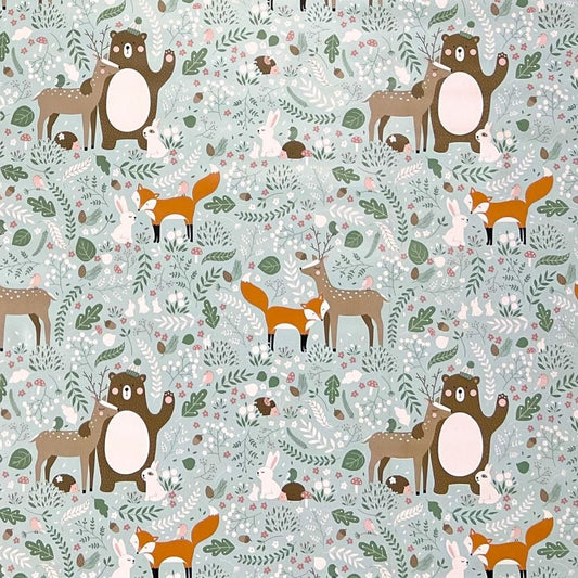 Wachstuch Rolle K150133 Wild Fuchs Reh Bär Kids Rollenware