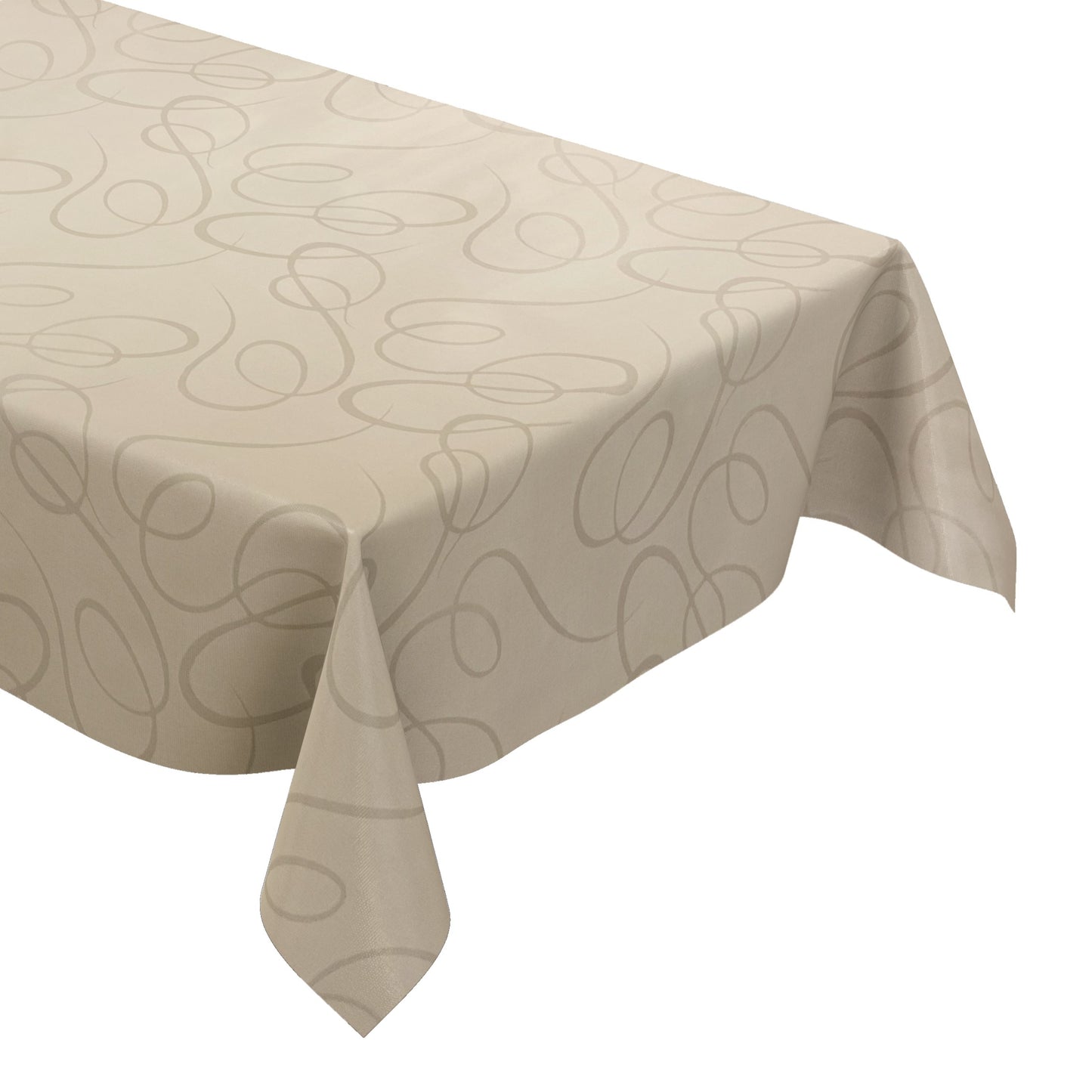 Wachstuch Tischdecke K150136 Barock Ornamente beige creme eckig rund oval