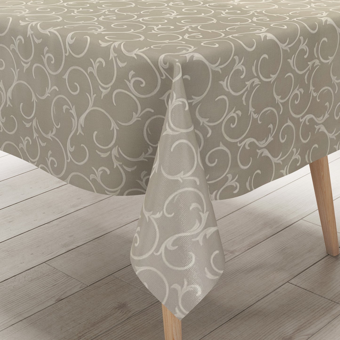 Wachstuch Tischdecke K150192 Barock Ornamente beige creme eckig rund oval