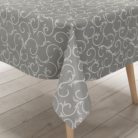 Nappe en toile cirée K150193 Ornements baroques gris clair carré rond ovale