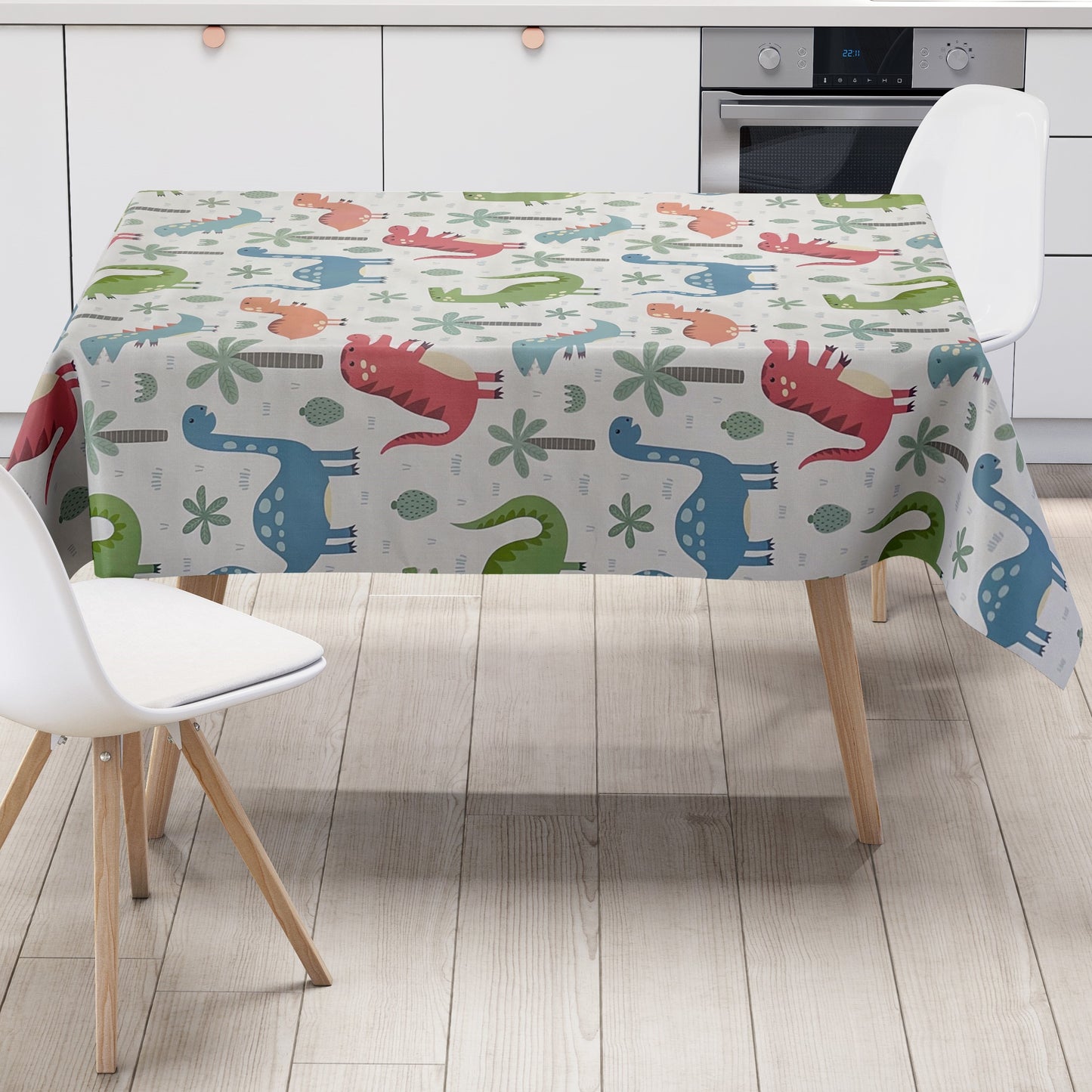 Wachstuch Tischdecke K150215 Dinosaurier Kindermotiv eckig rund oval