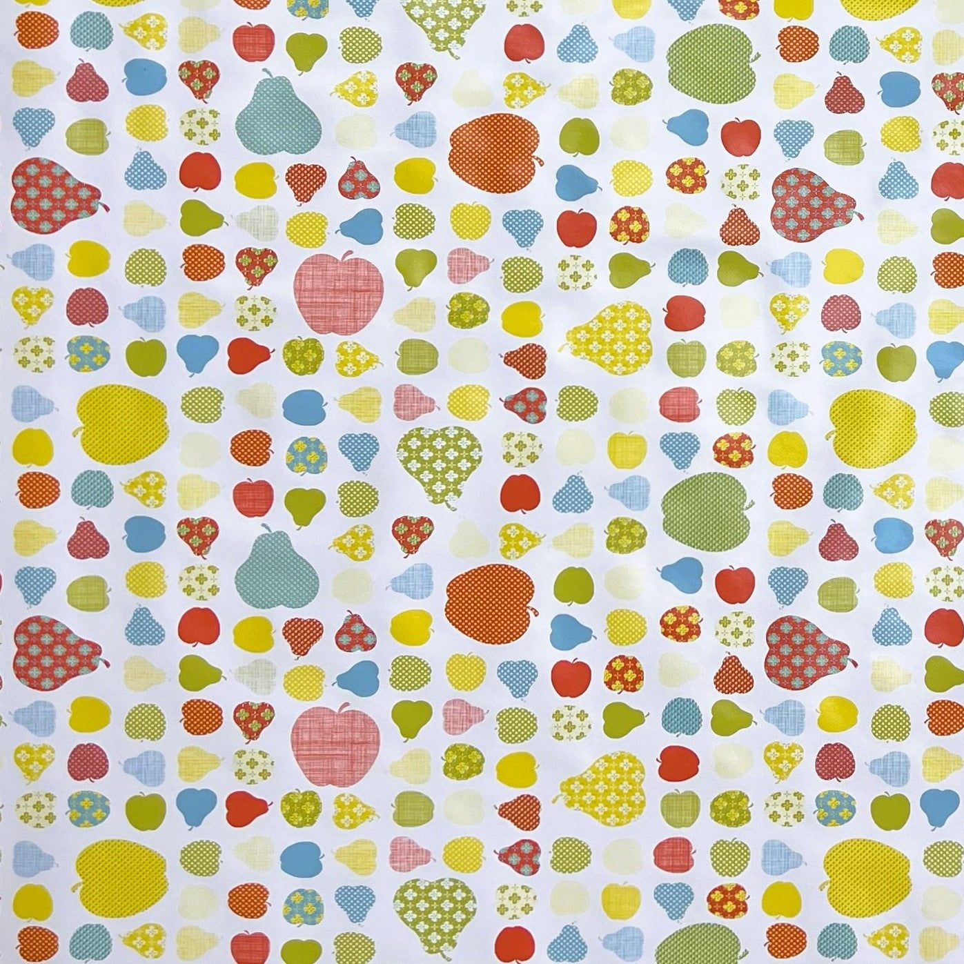 abwaschbare Wachstuch Tischdecke Früchte Obst retro Birnen Äpfel eckig rund oval wachstuchshop24 kevkus kaufen