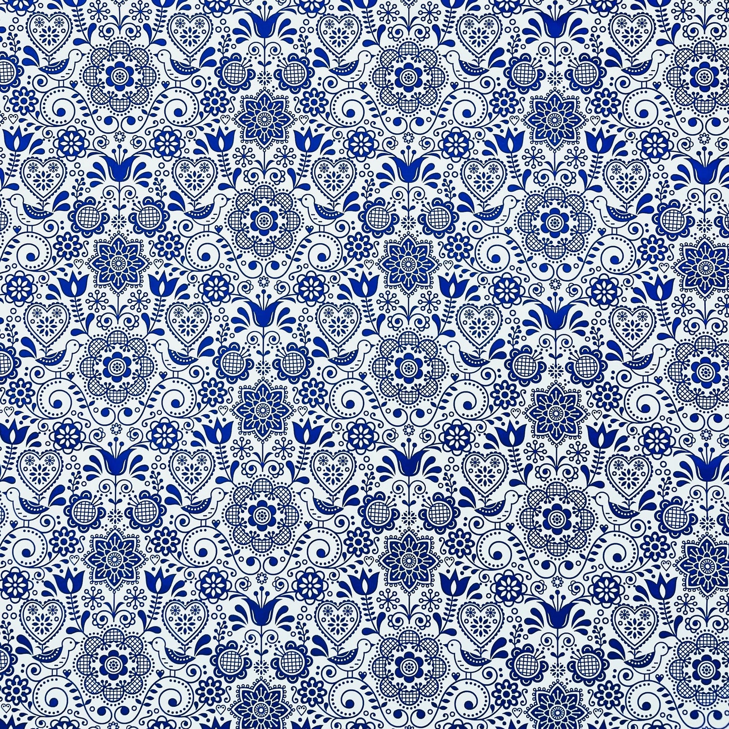 abwaschbare Wachstuch Tischdecke eckig rund oval kevkus bürgel vogel weiss blau