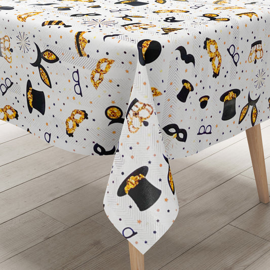 Wachstuch Tischdecke Fasching Silvester Karneval