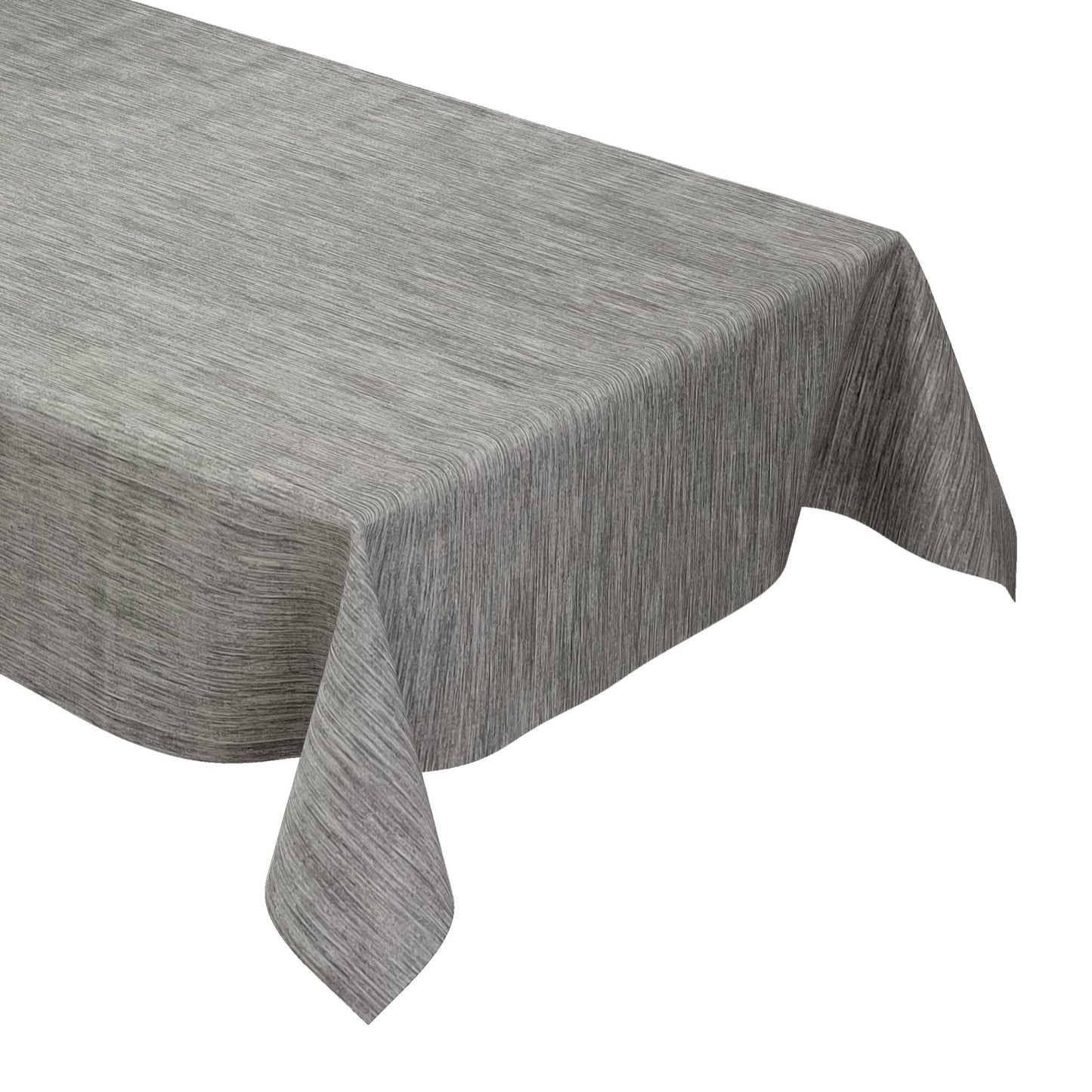 Oilcloth tablecloth embossed P733-9 linen structure gray angular round oval