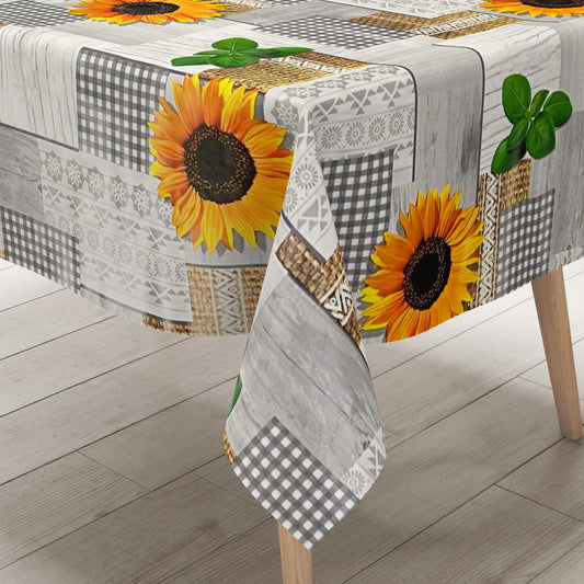 Wachstuch Tischdecke Sonnenblumen