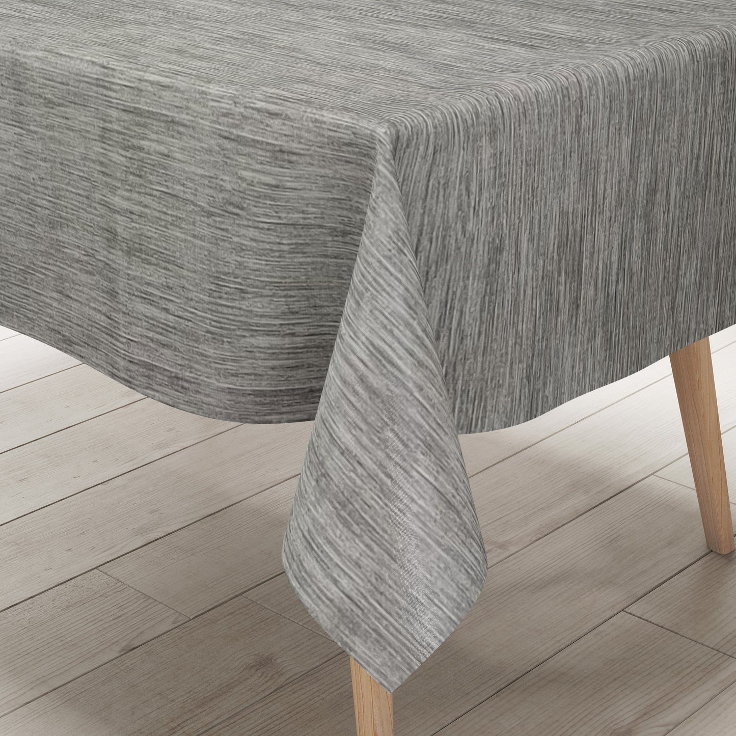 Oilcloth tablecloth embossed P733-9 linen structure gray angular round oval