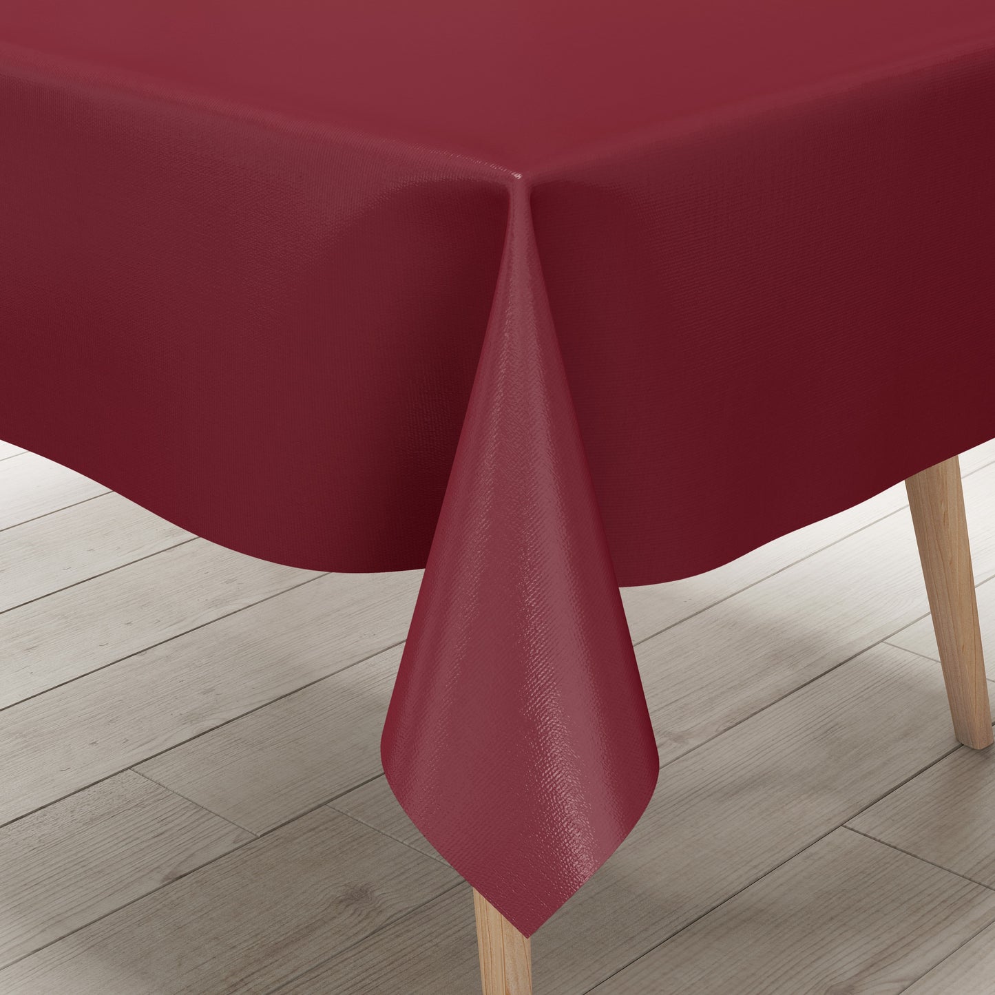 Oilcloth tablecloth uni 209 plain burgundy dark red plain wine red square round oval