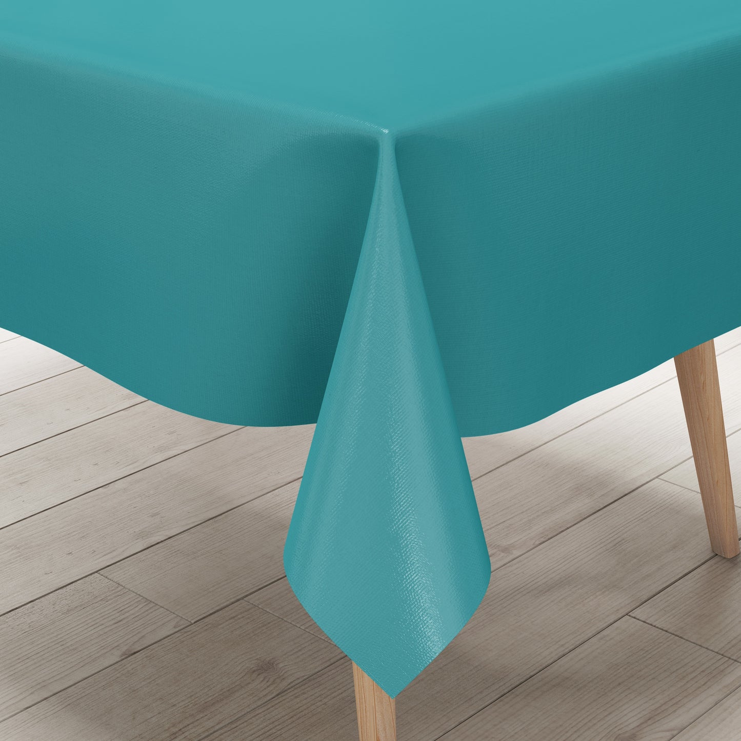 Oilcloth tablecloth uni 321 plain petrol square round oval