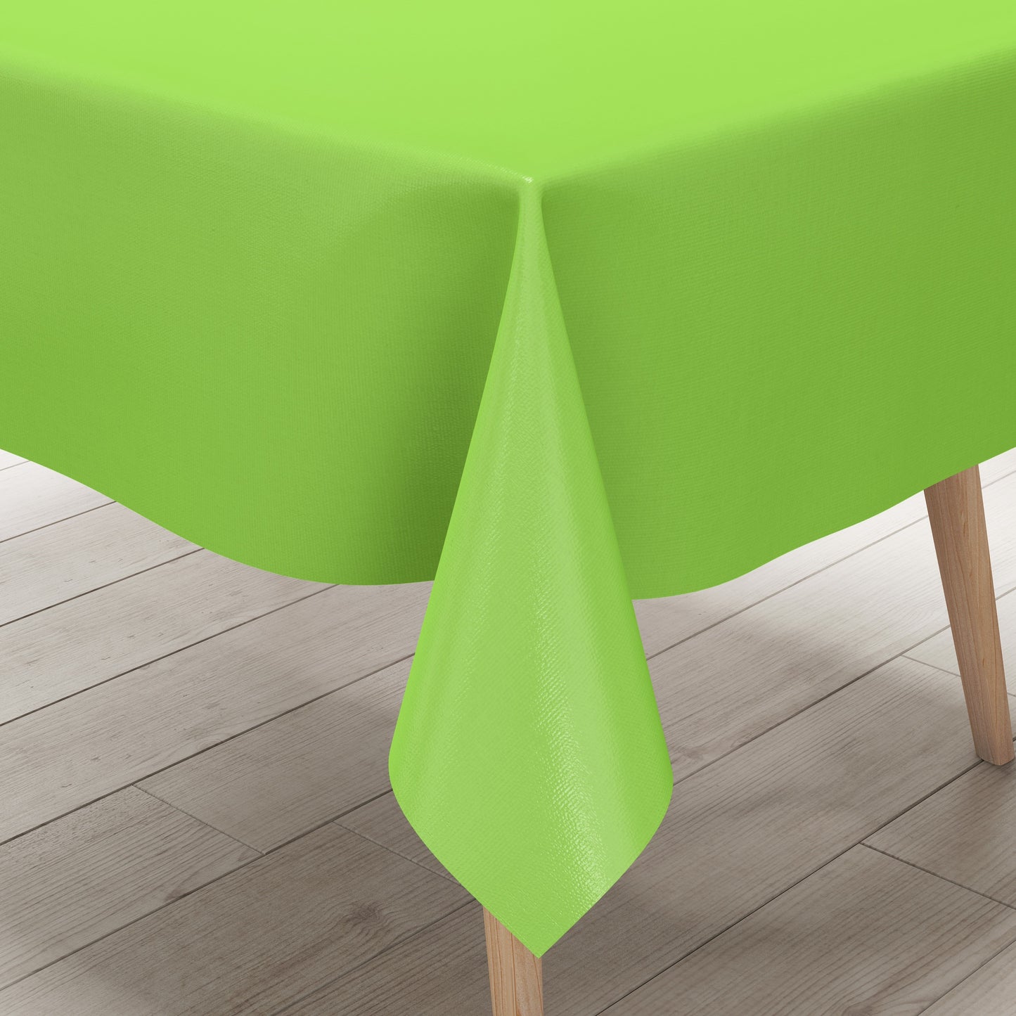Oilcloth tablecloth uni 375 plain light green square round oval