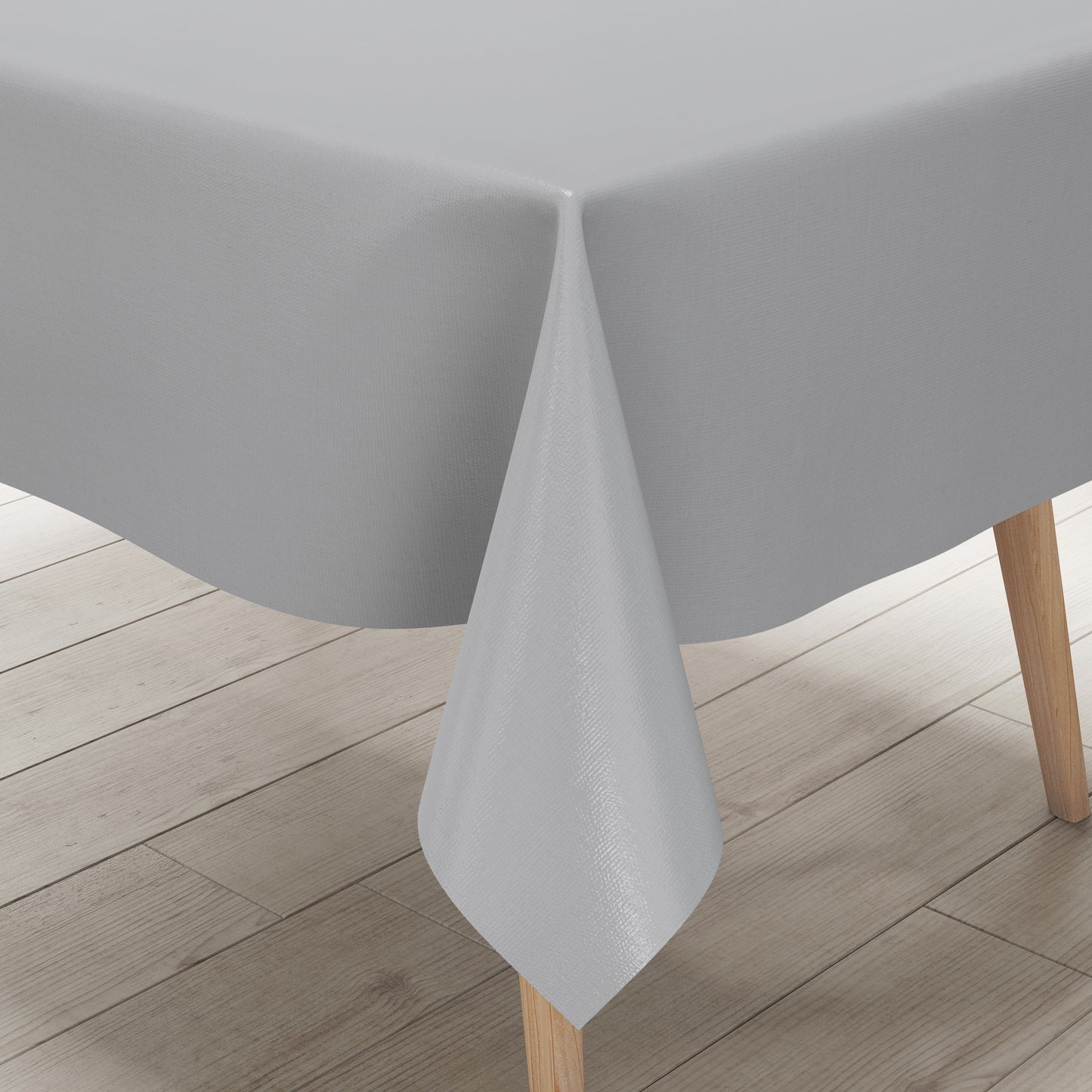 Oilcloth tablecloth uni 422 plain grey square round oval
