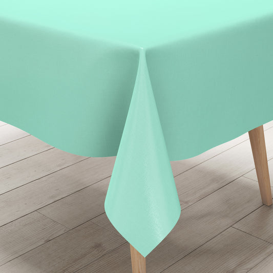 abwaschbare Wachstuch Tischdecke uni  minze mintgrün  einfarbig Rollenware Meterware