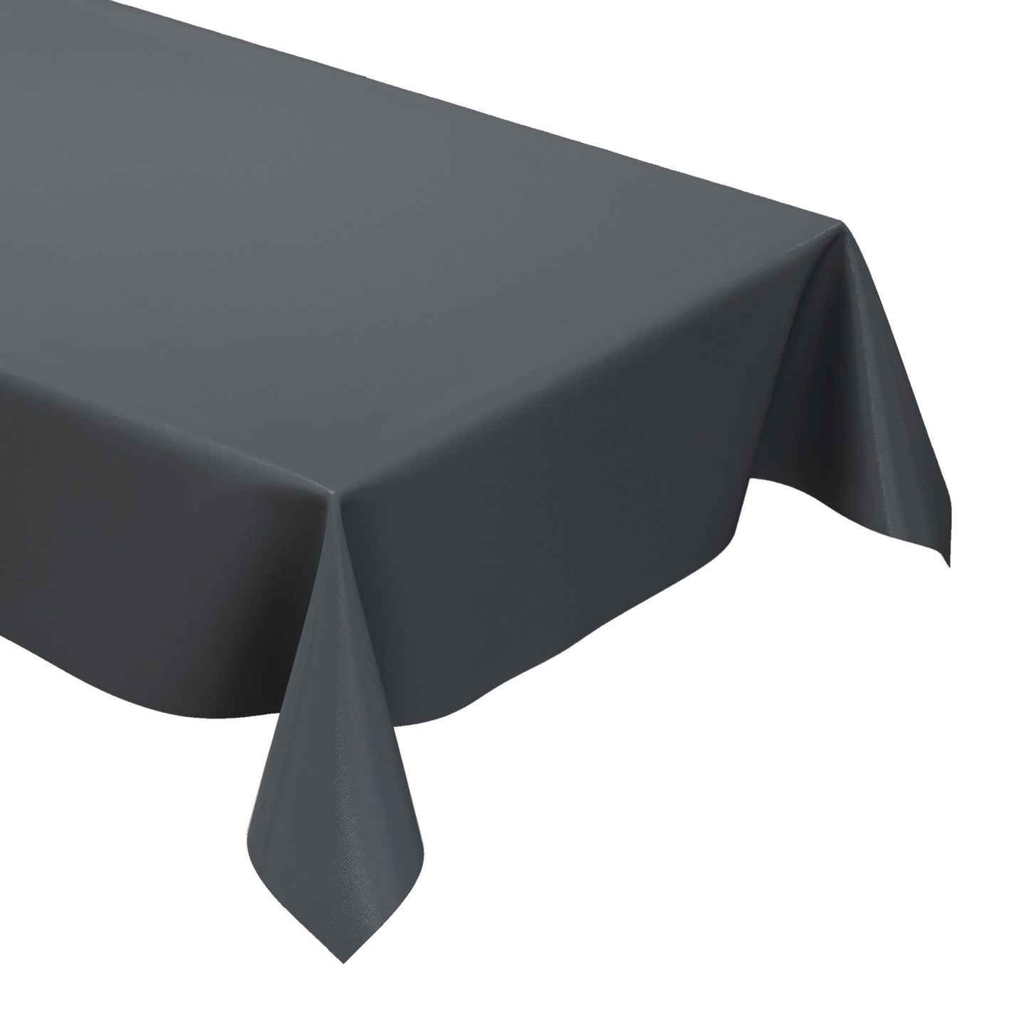 abwaschbare Wachstuch Tischdecke uni anthrazit grau einfarbig Rollenware Meterware