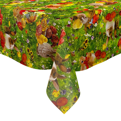 Nappe toile cirée vendue au mètre 01002-00 Pâques Lapin de Pâques Oeufs de Pâques carré rond ovale