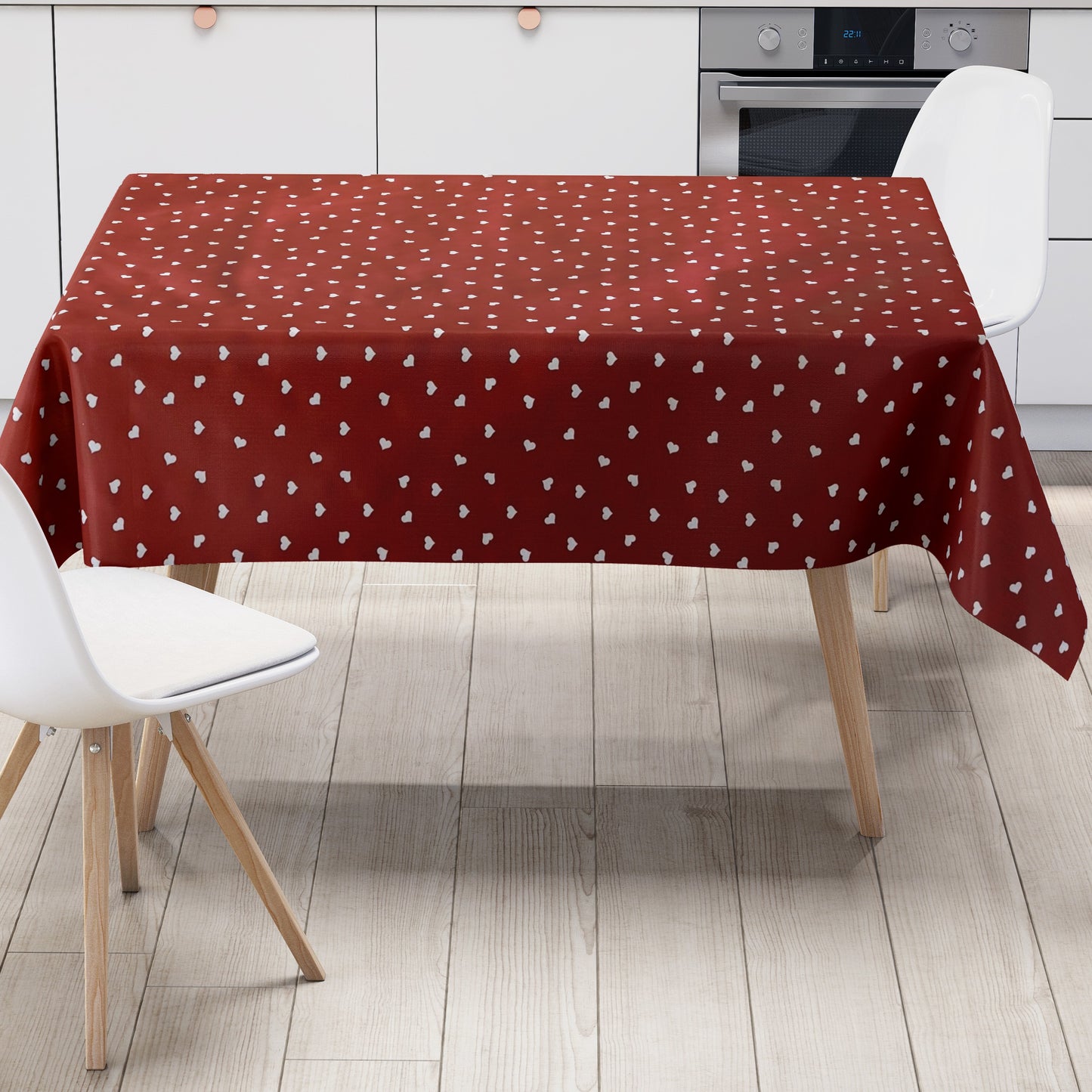 Wachstuch Tischdecke HErzen Love