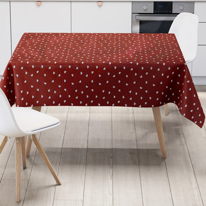 Wachstuch Tischdecke HErzen Love
