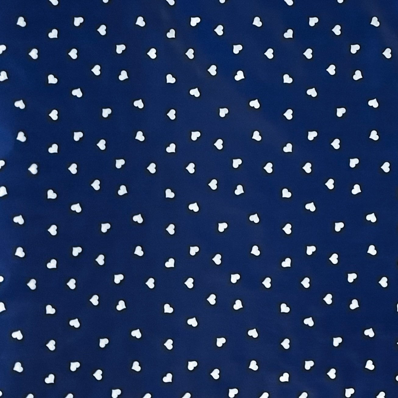 Wachstuch Tischdecke Herzen blau
