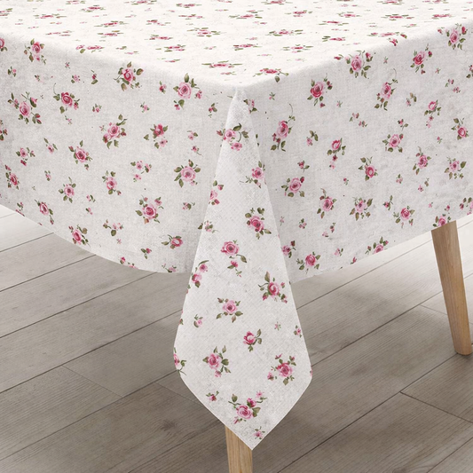 Wachstuch Tischdecke 01389-04 Blümchen klein pink eckig rund oval