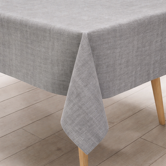 Wachstuch Tischdecke 01504-05 einfarbig uni grau geprägte Struktur eckig rund oval