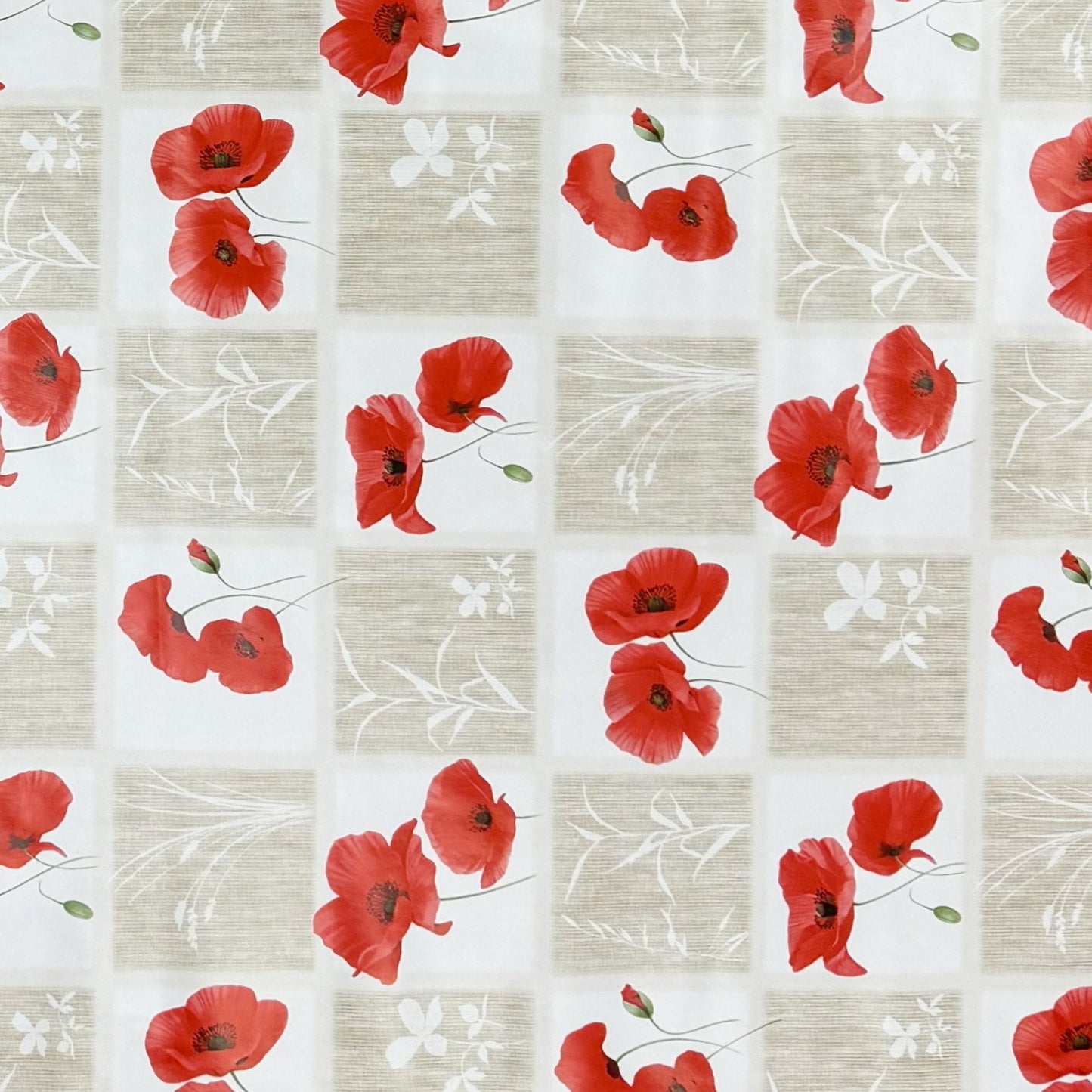 Wachstuch Tischdecke Mohnblumen