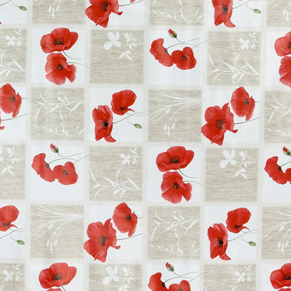Wachstuch Tischdecke Mohnblumen