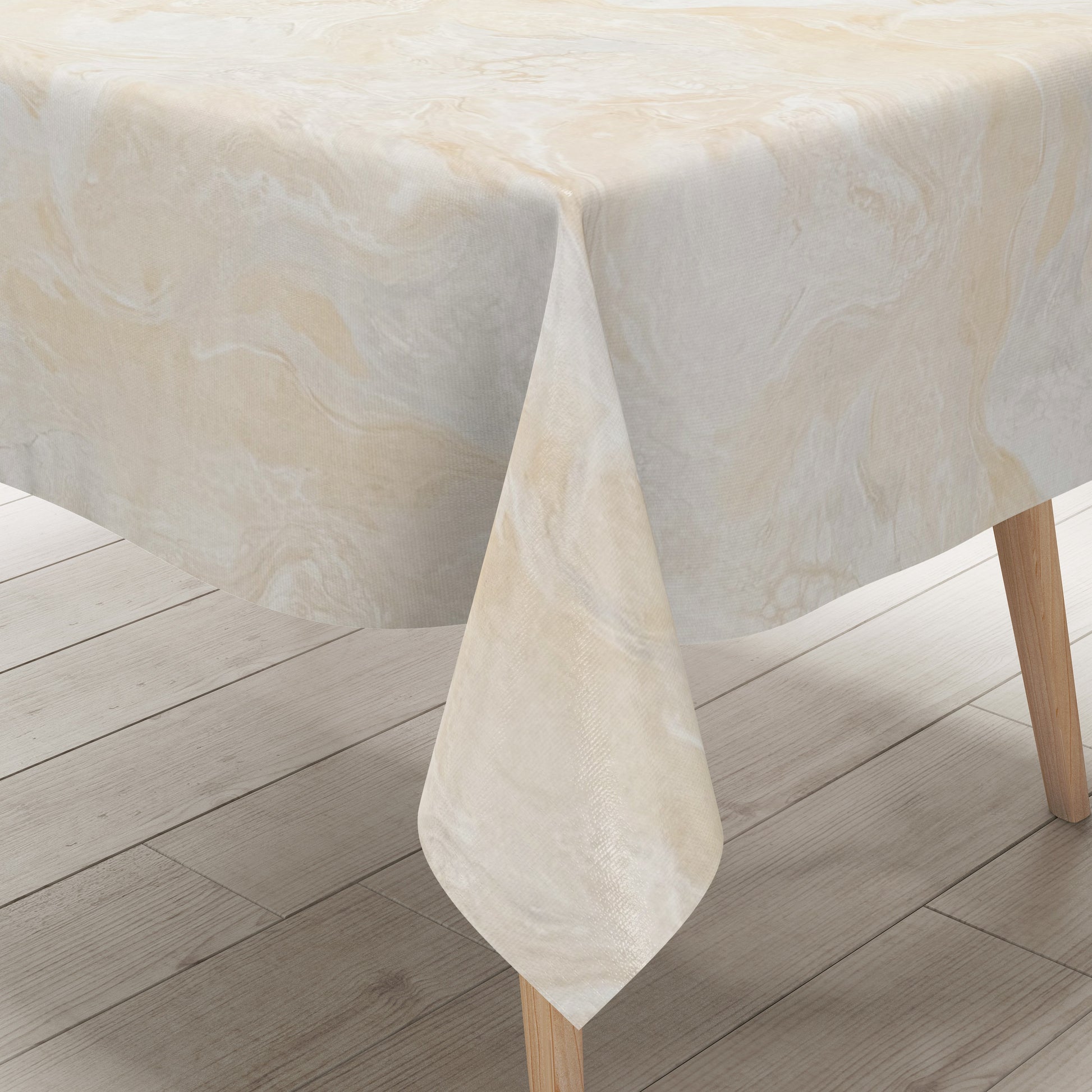 Wachstuch Tischdecke marmoriert beige