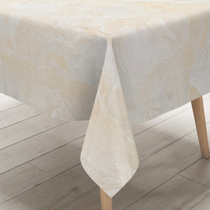 Wachstuch Tischdecke marmoriert beige