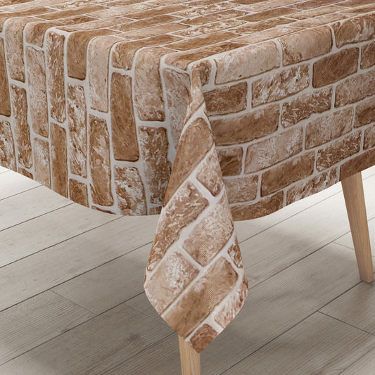 Wachstuch Tischdecken rote Ziegelsteine Klinker