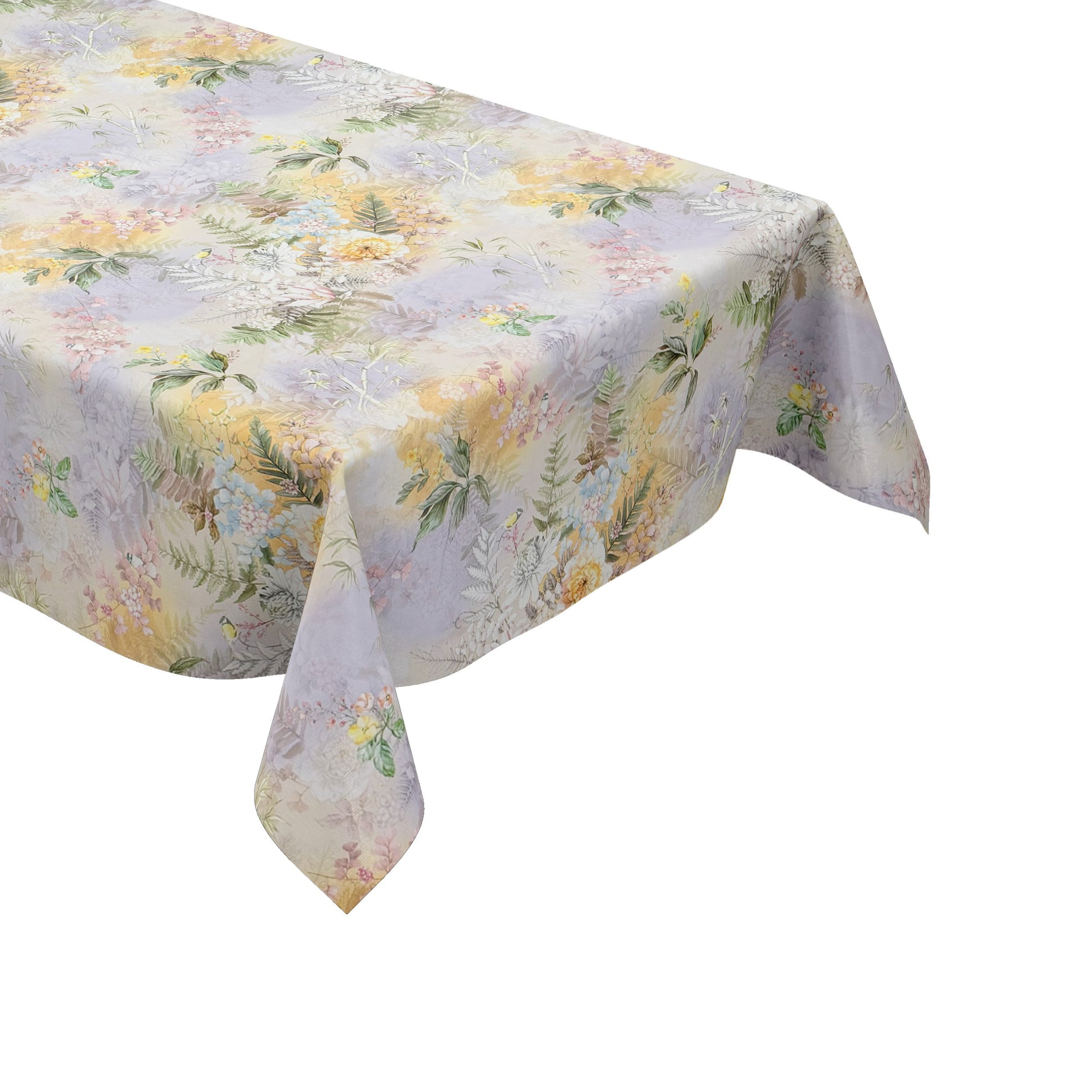 Wachstuch Tischdecke fliederfarben lüten Blumen