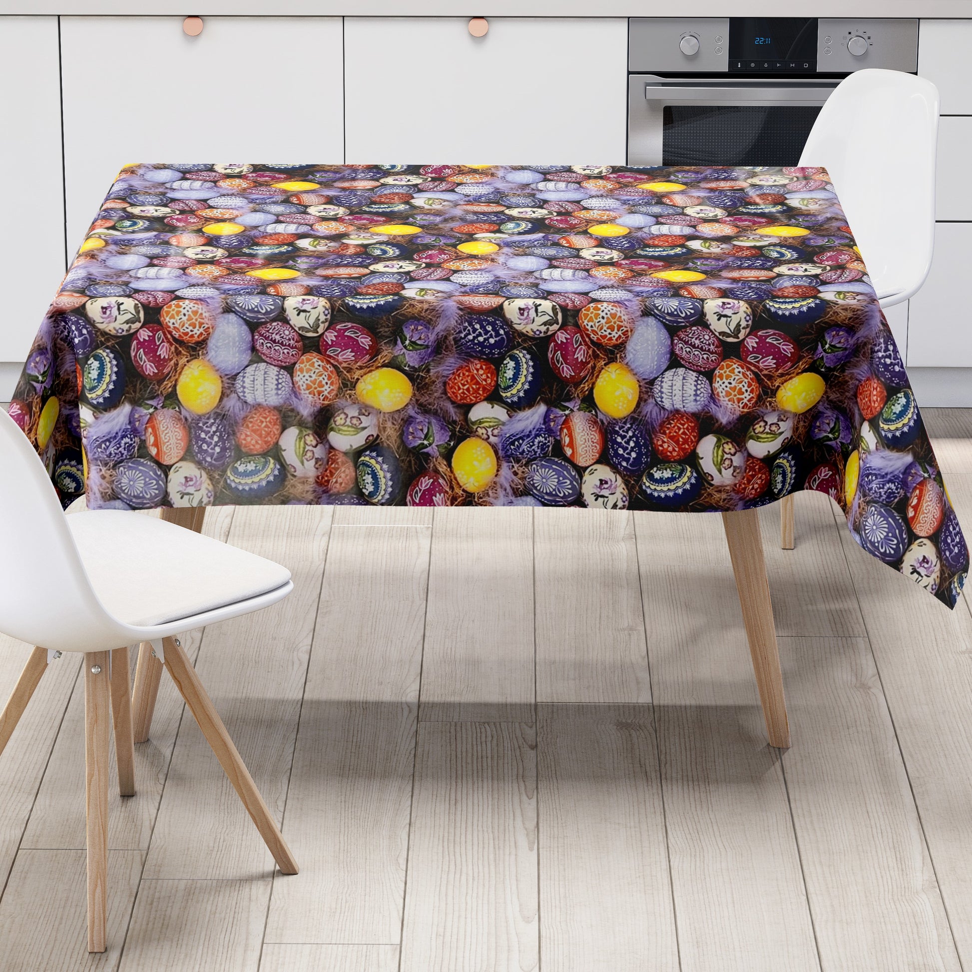 Wachstuch Tischdecke Meterware 01726-00 Ostern bunte Ostereier