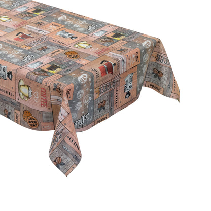 Wachstuch Tischdecke Coffee Design im Vintage Stil