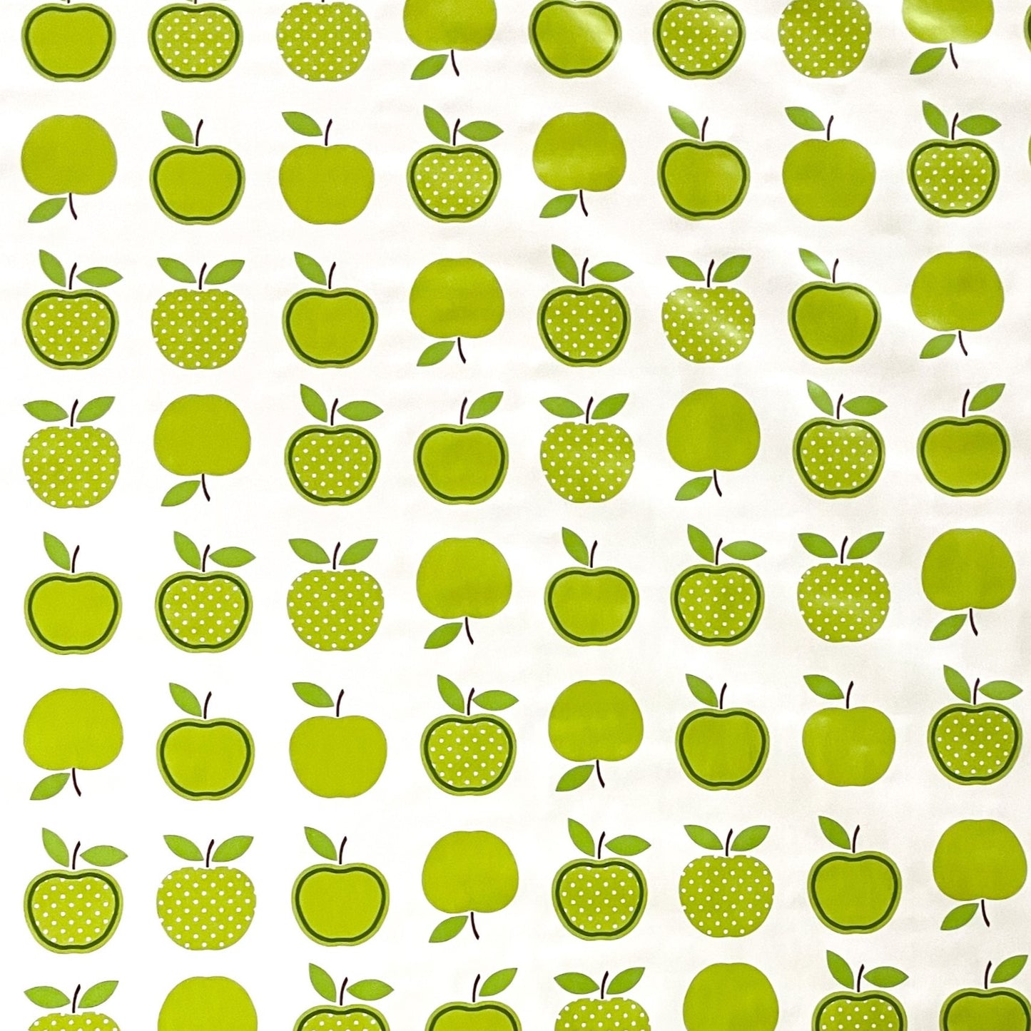 KEVKUS Wachstuch Tischdecke 06023-01 grüne Äpfel Obst wählbar in eckig, rund und oval -