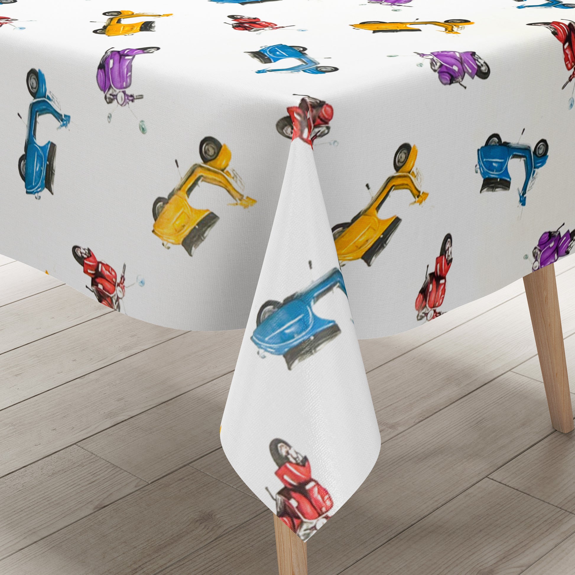 Wachstuch Tischdecke bunte Roller 